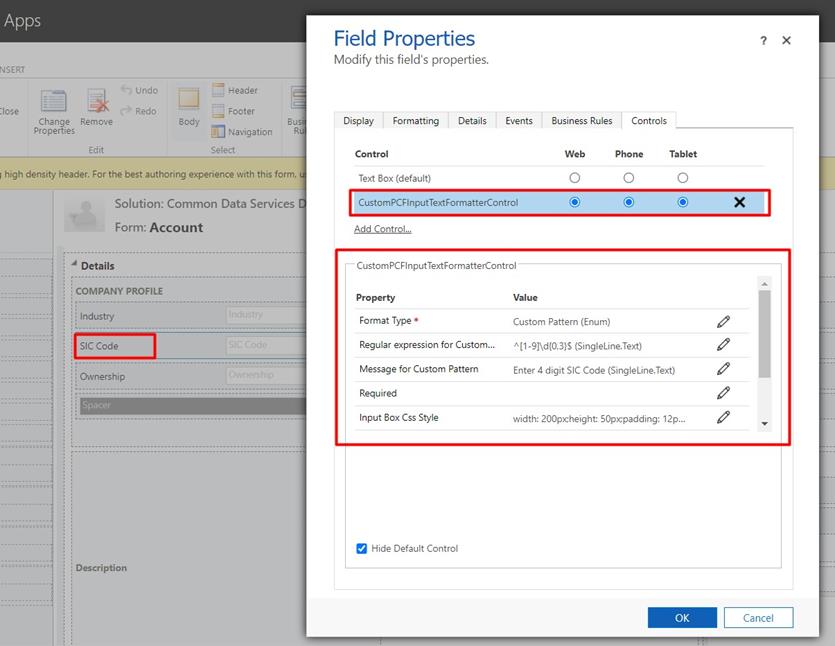 PowerApps - PCF – Input Formatter with Regular Expression